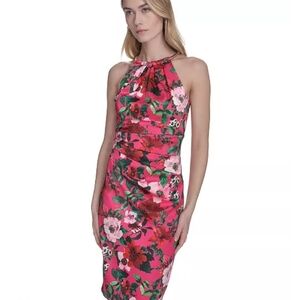 Eliza J Pink Floral Midi Dress 115*